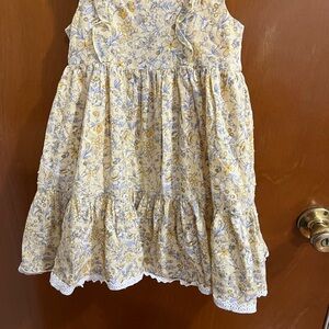 Catherine Malandrino Yellow and Blue Floral Kids Dress
